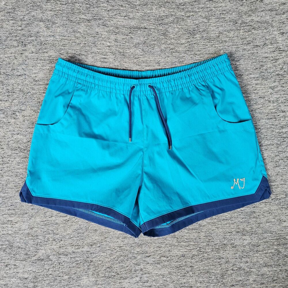 Nike Jordan Women's Size Large Woven Blue Aqua Shorts DZ3343-483 Drawstring EUC